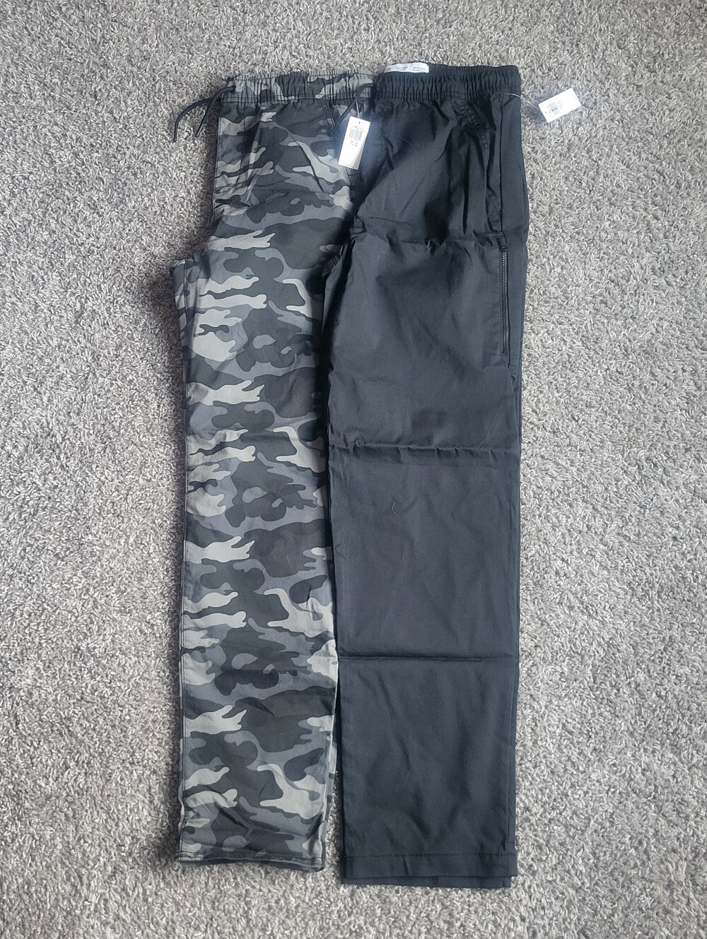 Old Navy Kids Tech Taper Pants - Black And Camo